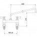 Baterie cu doi robineti si alimentare dubla Ø16 L=400mm A=215mm #549998